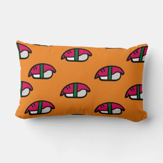 アニメかわいい寿司、フィッシュライス&ワカメ ランバークッション (裏面)