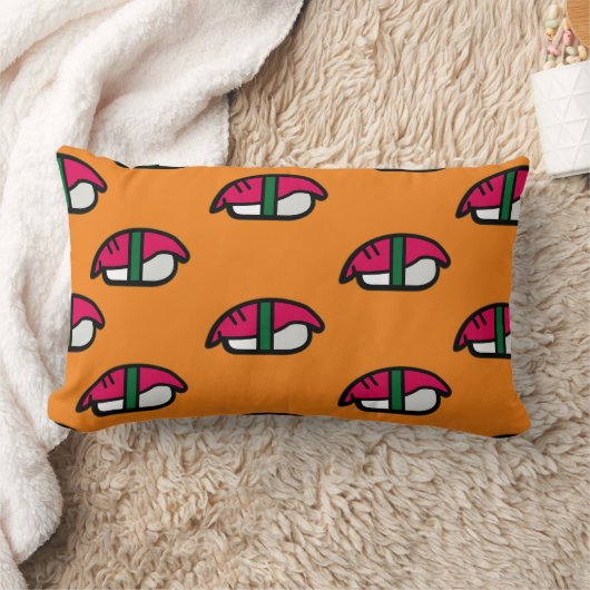 アニメかわいい寿司、フィッシュライス&ワカメ ランバークッション (ブランケット)