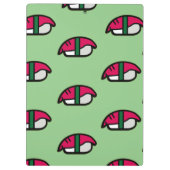 アニメかわいい寿司、フィッシュライス、海苔の切り身 クリップボード (裏面)