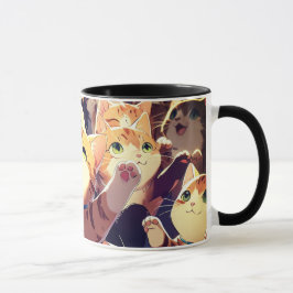 アニメかわいい猫 マグカップ
