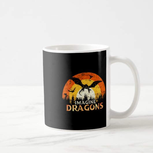 アニメかわいい神話ファンタジードラゴンズ想像ヴィント コーヒーマグカップ (右)