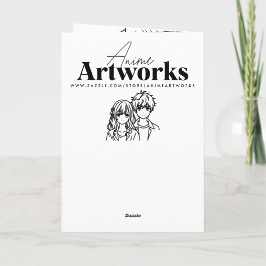 アニメかわいらしガールカラーリングページガールズ誕生日 カード (裏面)