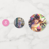 アニメかわいらしガールズ誕生日カップケーキ コンフェッティ (裏面)