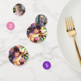 アニメかわいらしガールズ誕生日カップケーキ コンフェッティ