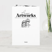 アニメかわいらしガールパーソナライズされた誕生日 カード (裏面)