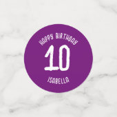 アニメかわいらしガールパーソナライズされた誕生日 コンフェッティ (スモール正面)