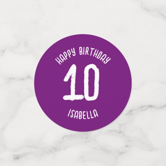 アニメかわいらしガールパーソナライズされた誕生日 コンフェッティ (スモール正面)