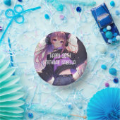 アニメかわいらしガールパーソナライズされた誕生日 ペーパーボウル (パーティー)