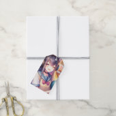 アニメかわいらしガールボーリング誕生会 ギフトタグ (より糸付き)