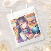 アニメかわいらしガールボーリング誕生会 フェイバーバッグ (クリップ留めされた状態)