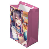 アニメかわいらしガールボーリング誕生会 ミディアムペーパーバッグ (正面アングル)