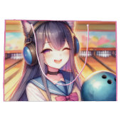 アニメかわいらしガールボーリング誕生会 ラージペーパーバッグ (裏面)