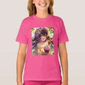 アニメかわいらしガール誕生日 Tシャツ (正面)