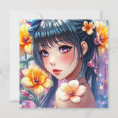 アニメかわいらしガール | あなた考えの カード (正面)