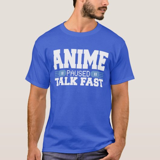 アニメが一時停止中 早口アニメ好き少年 Tシャツ (正面)