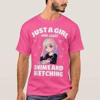 アニメが大好きでオタクを描くのが大好きな女の子 Tシャツ