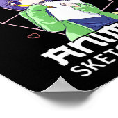 アニメが大好きで、スケッチも大好き。 ポスター (角)