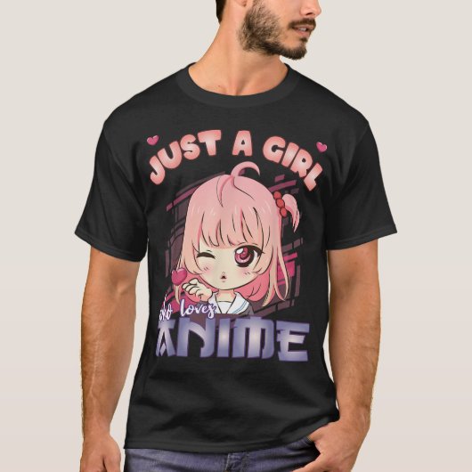 アニメが大好きな女の子だけアニメMerch Tシャツ (正面)