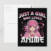 アニメが大好きな女の子 ポストカード (正面/裏面)