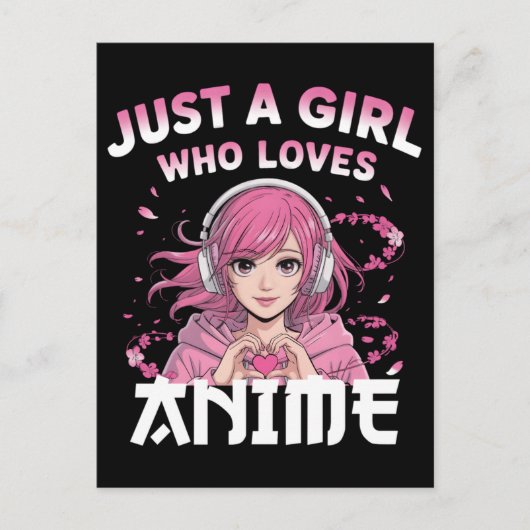 アニメが大好きな女の子 ポストカード (正面)