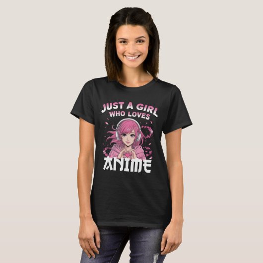 アニメが大好きな女の子 Tシャツ (正面フル)