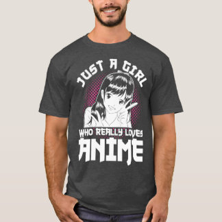 アニメが大好きな女の子 Tシャツ
