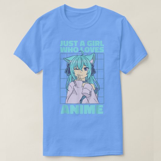 アニメが大好きな女の子 Tシャツ (デザイン正面)