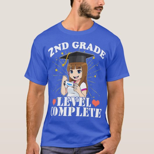 アニメが大好きな2年生の卒業生の女の子 Tシャツ (正面)