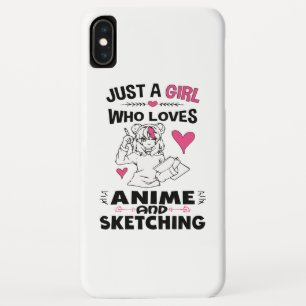 アニメが好きで女の子のスケッチが好きな女の子 iPhone XS MAXケース