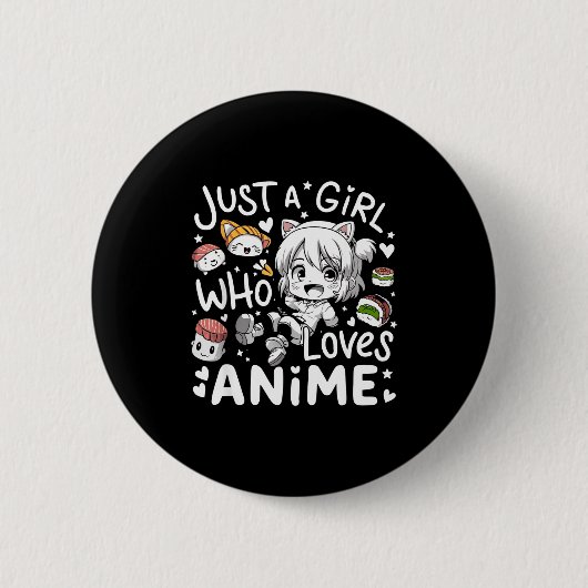 アニメが好きな女子のためのアニメ F 缶バッジ (正面)