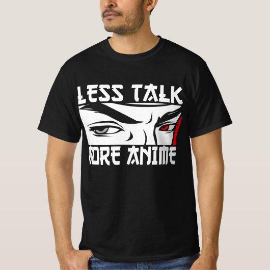 アニメが好き、話はそれほどでも - 面白いアニメTシャツ Tシャツ (正面)