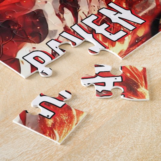 アニメが炎を駆り立て、嵐を受け入れカスタムる ジグソーパズル (側面)