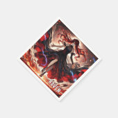 アニメが炎を駆り立て、嵐を受け入れカスタムる スタンダードカクテルナプキン (角)