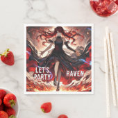 アニメが炎を駆り立て、嵐を受け入れカスタムる スタンダードランチョンナプキン (インサイチュ)