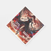 アニメが炎を駆り立て、嵐を受け入れカスタムる スタンダードランチョンナプキン (角)