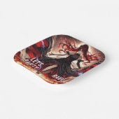 アニメが炎を駆り立て、嵐を受け入れカスタムる ペーパープレート (傾斜あり)