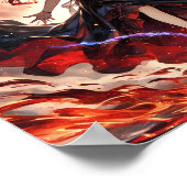 アニメが炎を駆り立て、嵐を受け入れカスタムる ポスター (角)