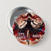 アニメが炎を駆り立て、嵐を受け入れカスタムる 缶バッジ (正面&裏面)