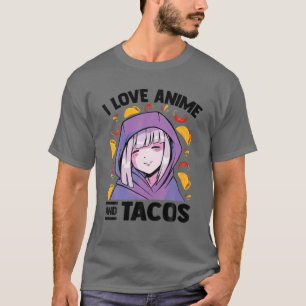 アニメとアボカドスが好き – かわいいが赤みを帯びたオタク Tシャツ