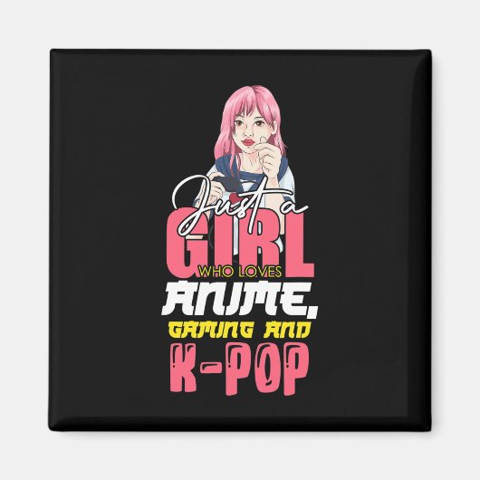 アニメとゲームが大好きな女の子 ギャルゲー マグネット (正面)