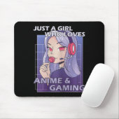 アニメとゲームが大好きな女の子 マウスパッド (マウス)