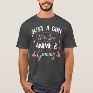 アニメとゲームが好きな女の子へのギフト Tシャツ