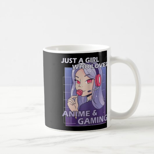 アニメとゲームが好きな女の子 コーヒーマグカップ (右)
