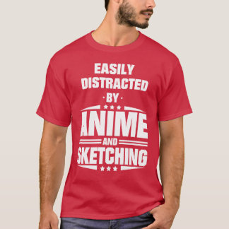 アニメとスケッチに夢中になりがちなお友達 Tシャツ
