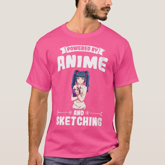 アニメとスケッチアニメを搭載 Tシャツ (正面)