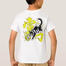 アニメとスポーツのファン必見!エレクトリックサンダーネコサッカーデザイン Tシャツ