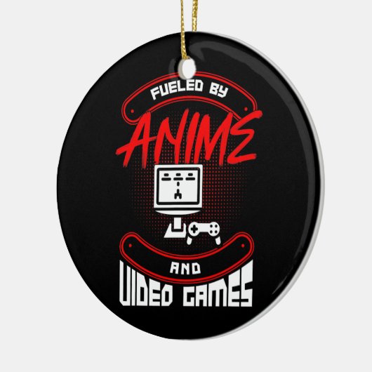 アニメとテレビゲームのゲーマー引用文 セラミックオーナメント (左)