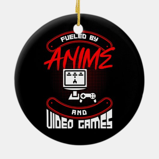 アニメとテレビゲームのゲーマー引用文 セラミックオーナメント (裏面)