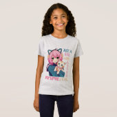 アニメとネコの女の子グラフィック Tシャツ (正面フル)