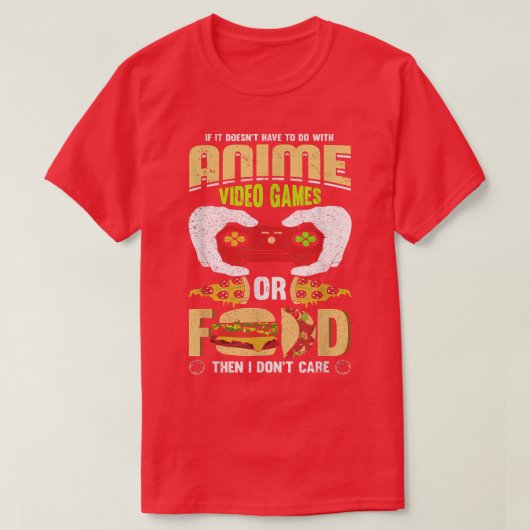 アニメとビデオゲーム Tシャツ (デザイン正面)